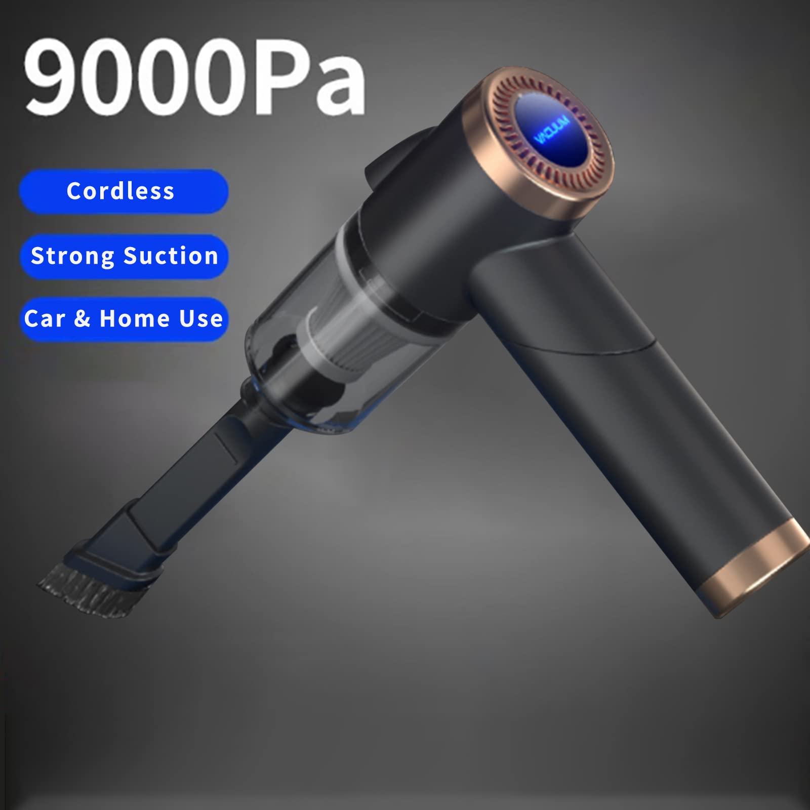 Censinda Handheld Vacuum Cordless, 9000Pa Strong Suction, 90Foldable Mini Portable Vacuum Cleaner, Rechargeable And Lightweight