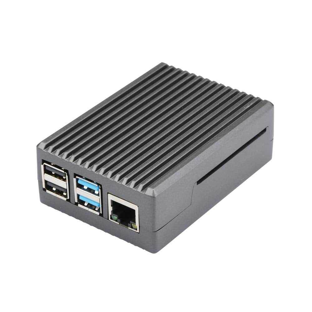 Raspberry Pi 4 Aluminum Case Rpi 4B Shell Metal Box Grey Enclosure For Rpi 4 Model B Only (Grey)