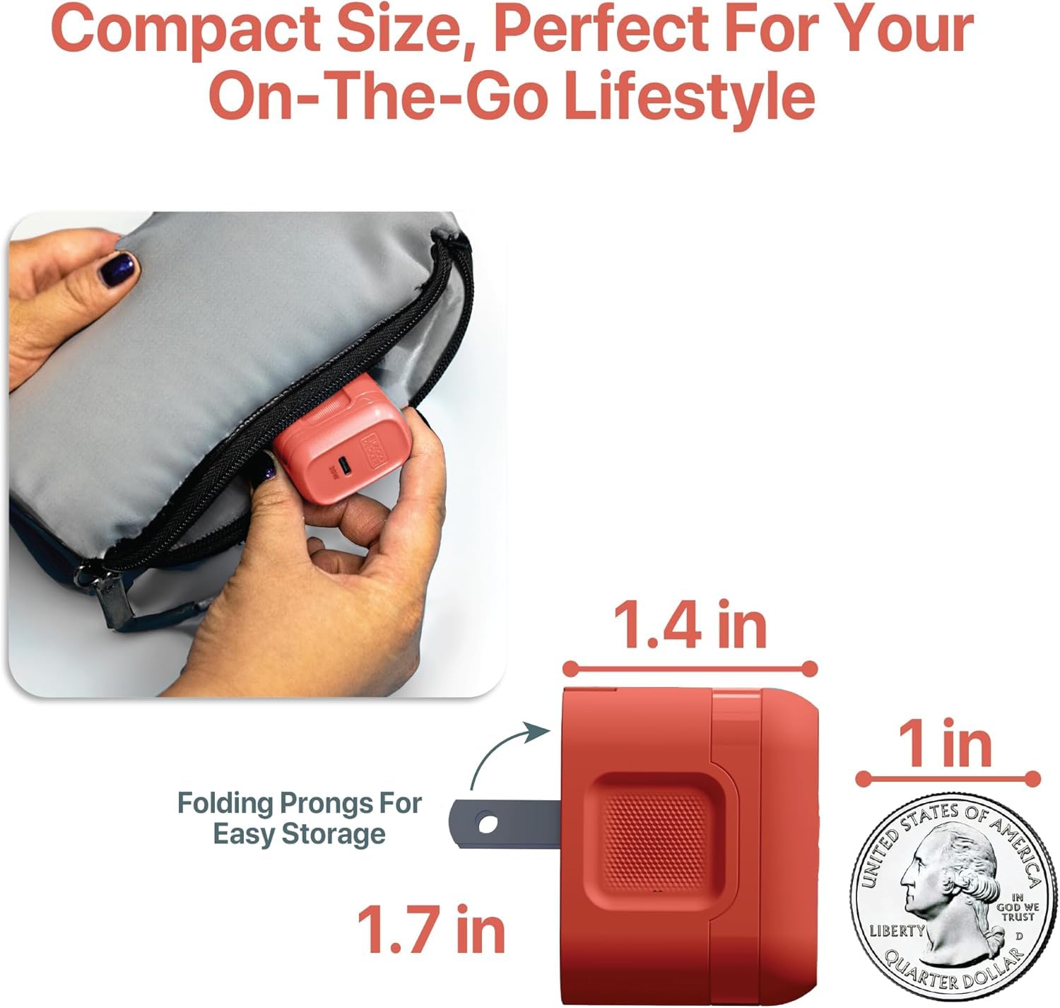 Black+Decker Gan Pd Wall Charger, 1-Port, 20W Type C Wall Plug, Compact Power Block Usb C, Type-C Fast Charging For Iphone 16/15