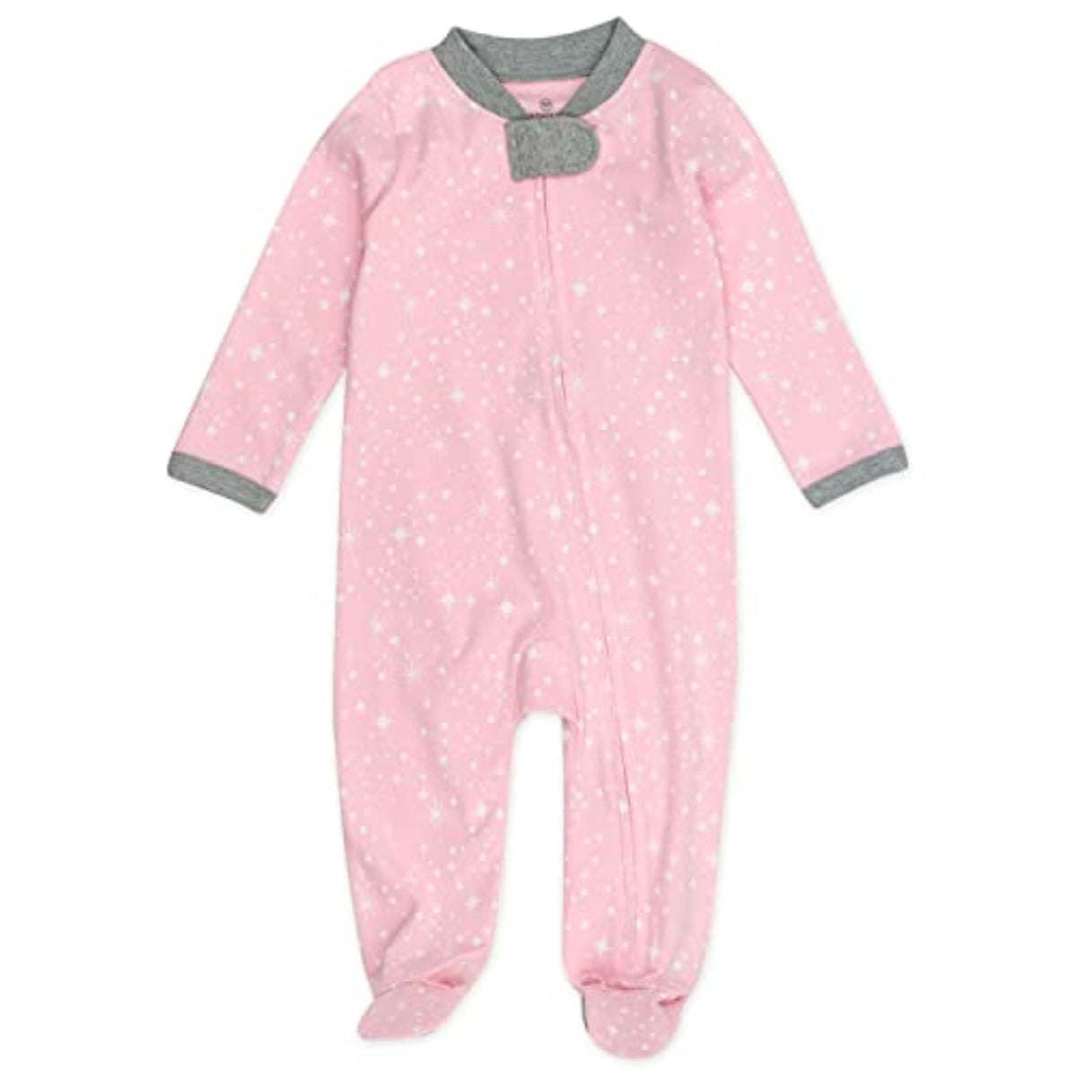Honestbaby Unisex Baby Organic Cotton Footed  Play Pajamas And Toddler Sleepers, Twinkle Star Pink, 0 3 Months Us