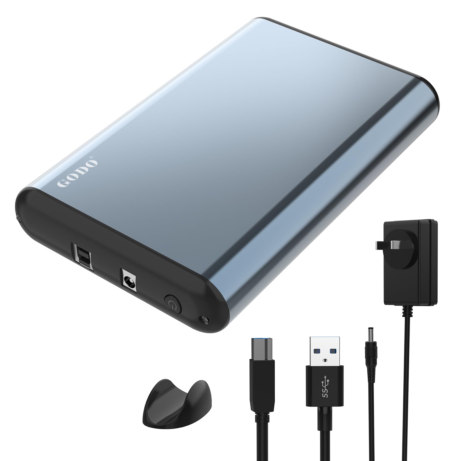 Godo Sas To Usb 3.0 Hard Drive Adapter,Sas/Sata Hard Drive Enclosure Reader Docking Station For 3.5 Inch Hdd Ssd With 12V/3A Pow