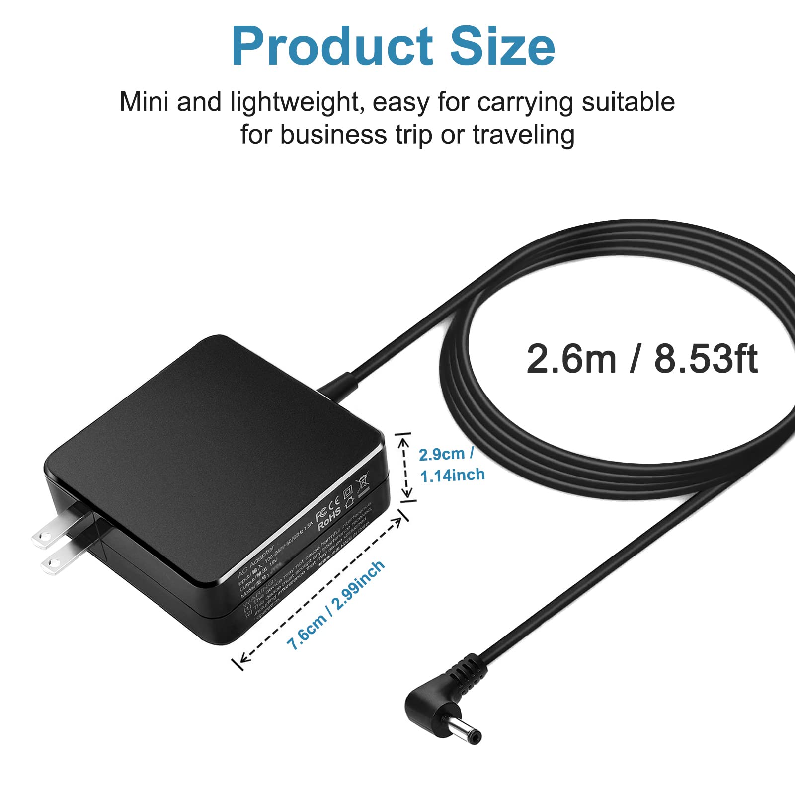 19V Laptop Charger For Gateway Gwnr71517 Gwtc71427 Gwtc51427 Gwcc71416 Gwcc51416 Gwnc31514 Bl Gwnr51416 Bl Gwnr71517 Bk Gwtn156