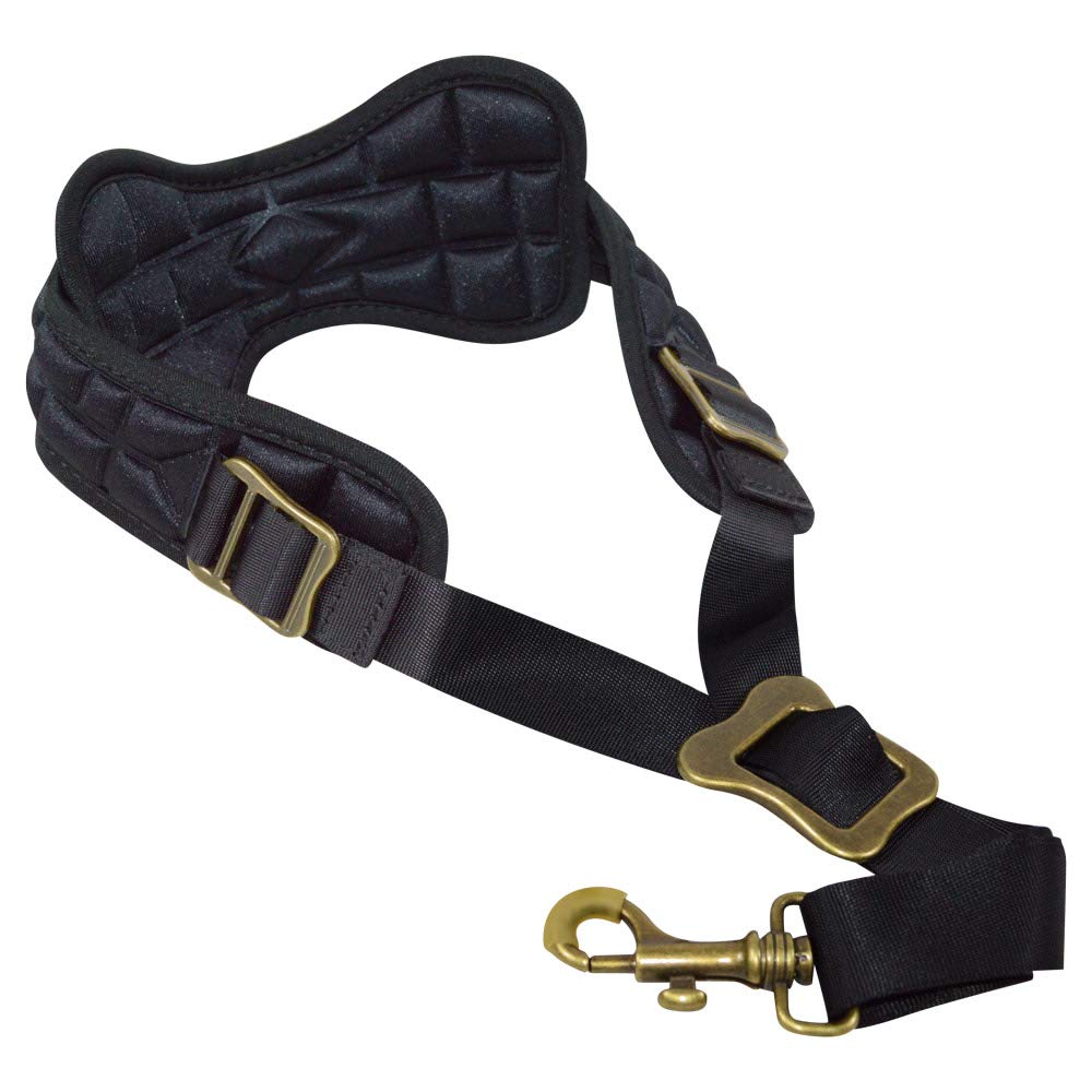 Adorence Padded Saxophone Neck Strap   Comfortable Sax Strap With Breathable, Removable & Washable Neck Strap Cushion   Black