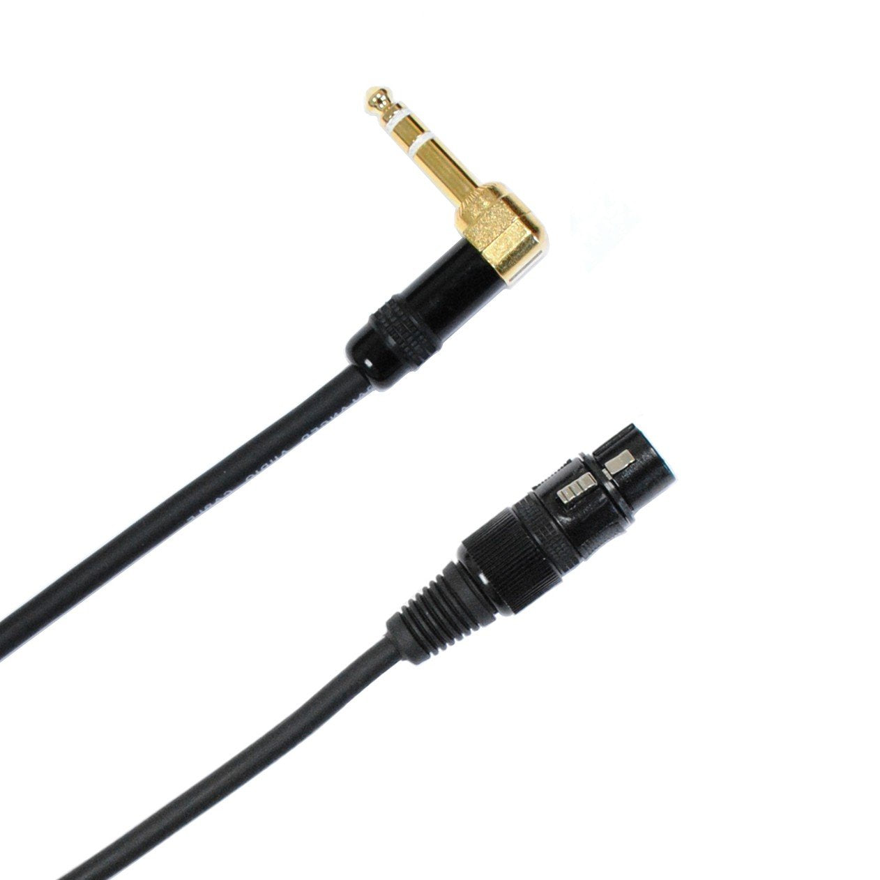 Audio2000'S C20 1/4 Inch Trs Right Angle To Xlr Female Cable (12 Feet 2 Pack)