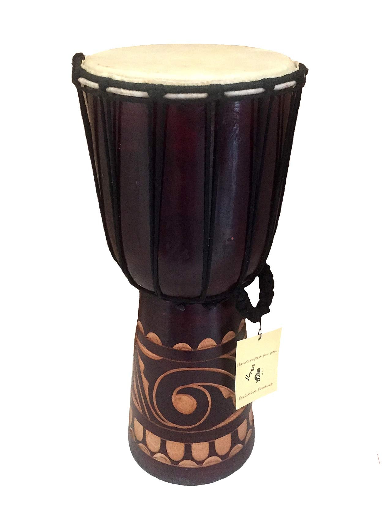 Djembe Drum African Bongo Drum Hand Drum Large Size 16'' High   Jive Brand   Professional Sound/Quality   Carved