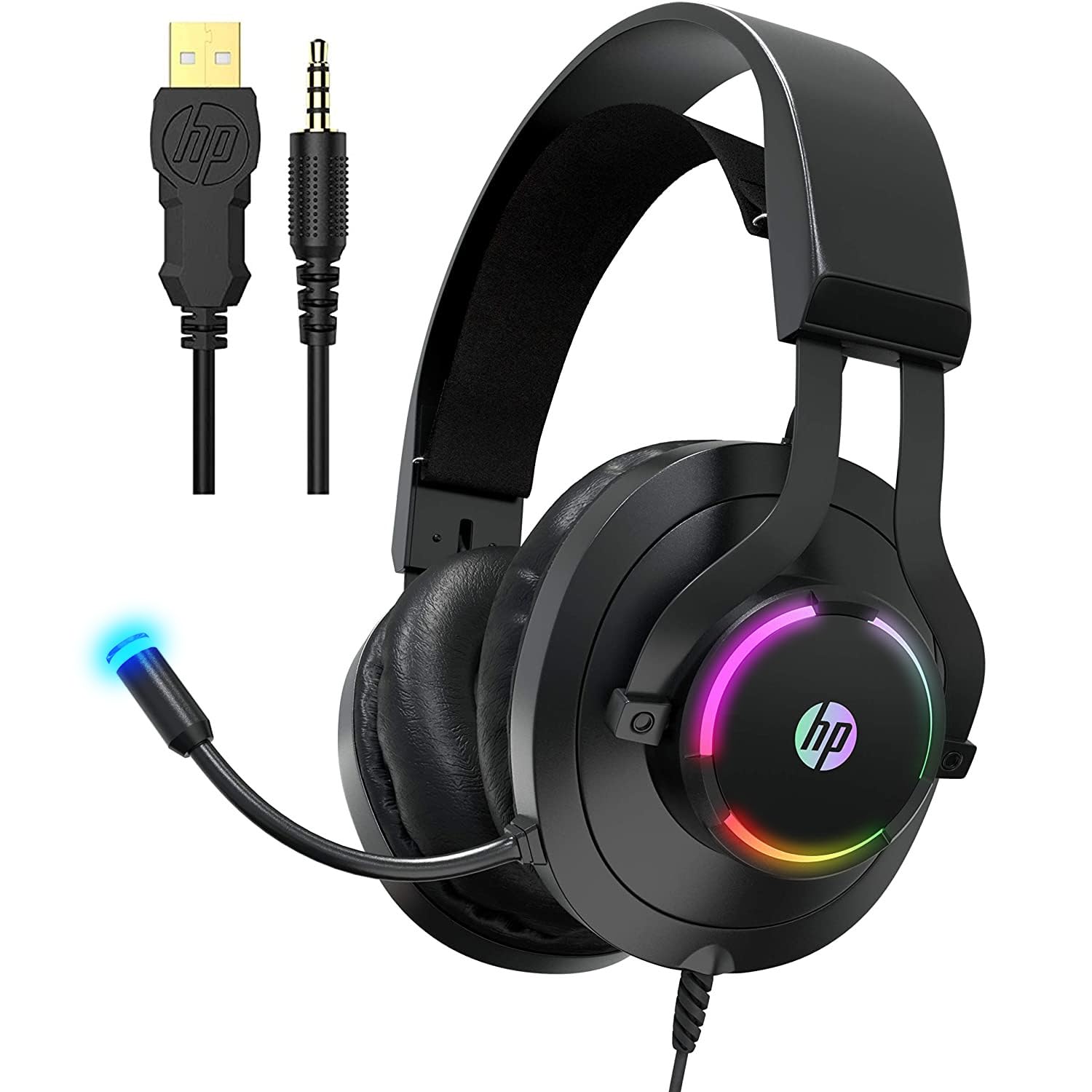 Hp Gaming Headset With Microphone Wired Over Ear Gaming Headphones With Mic For Ps4 Ps5 Xbox One Nintendo Switch Pc Laptop Gamer