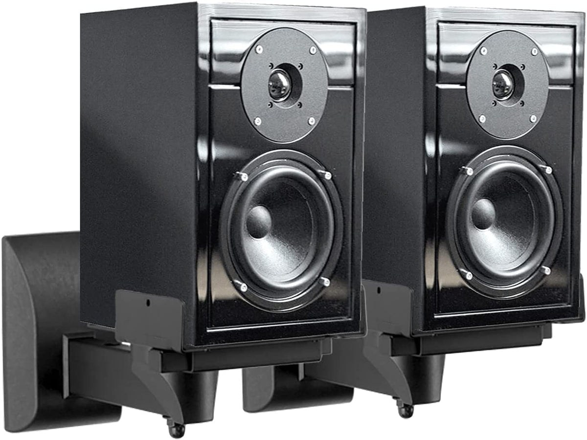 Suptek Speaker Wall Mounts, Dual Speaker Stands For Surround Sound Speakers, Universal Speaker Bracket, Tilt Swivel Speaker Shel
