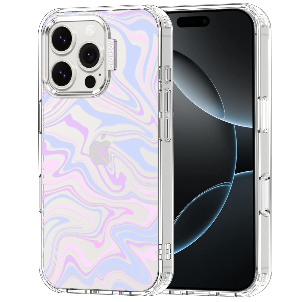 MOSNOVO for iPhone 16 Pro Case, Shockproof Military-Grade Protection 6.6ft Drop Tested, Clear Phone Case for iPhone 16 Pro, Drea