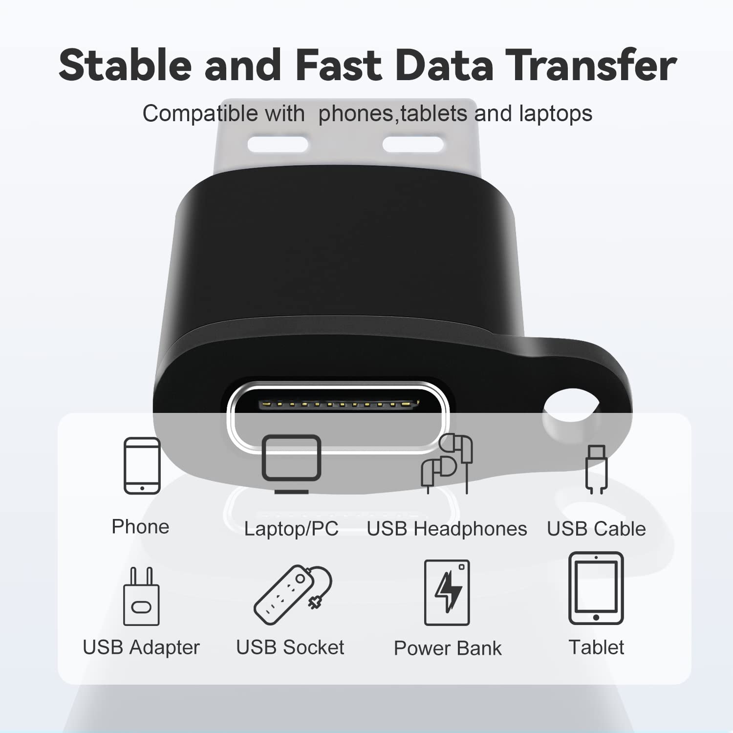 Usb C Female To Usb Male Adapter (4 Pack) For Macbook Pro, Samsung, Pc