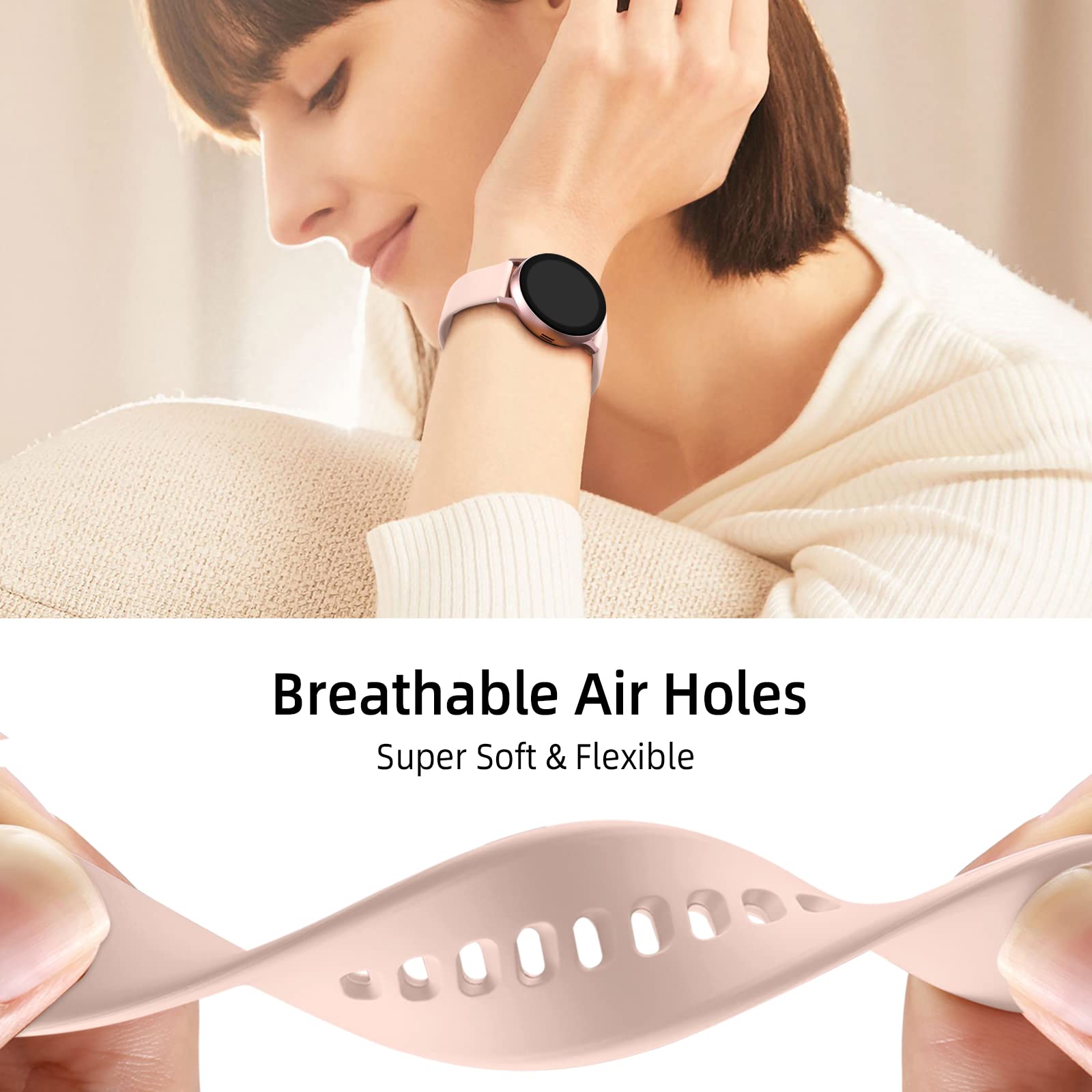 Lerobo Bands Compatible For Samsung Galaxy Watch 6/Galaxy Watch 5 Band/Galaxy Watch 4 Band/Galaxy Watch 5 Pro/Galaxy Active 2 Wa