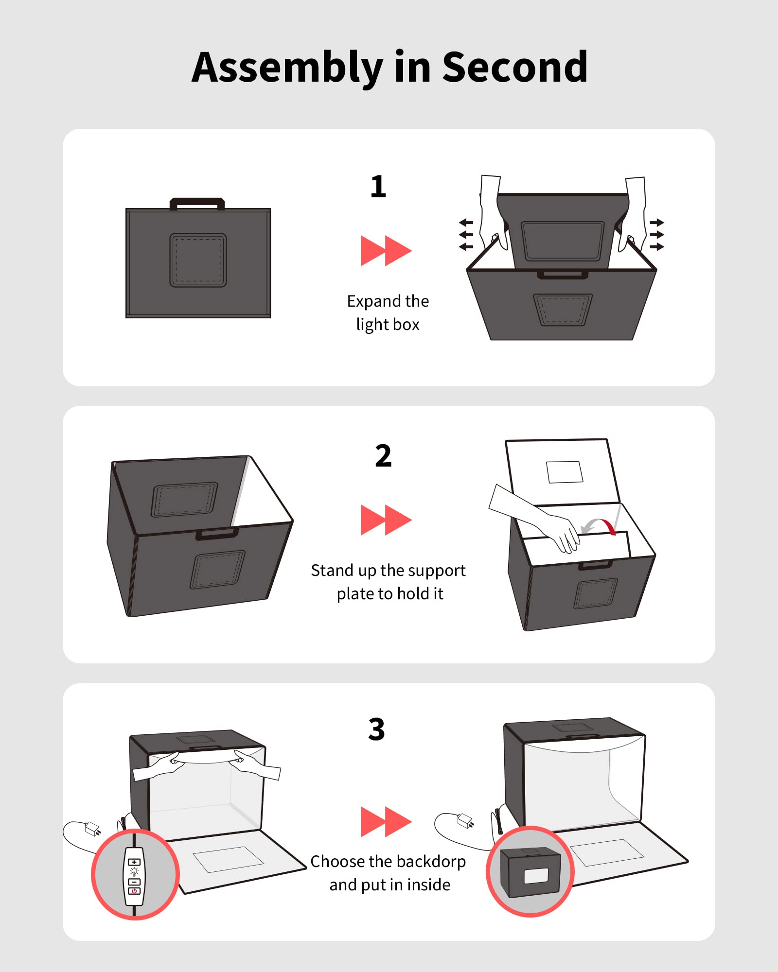 Glendan Portable Light Box Photography, 16''X12'' Professional Dimmable Photo Box With 112 High Color Rendering Index Led Lights
