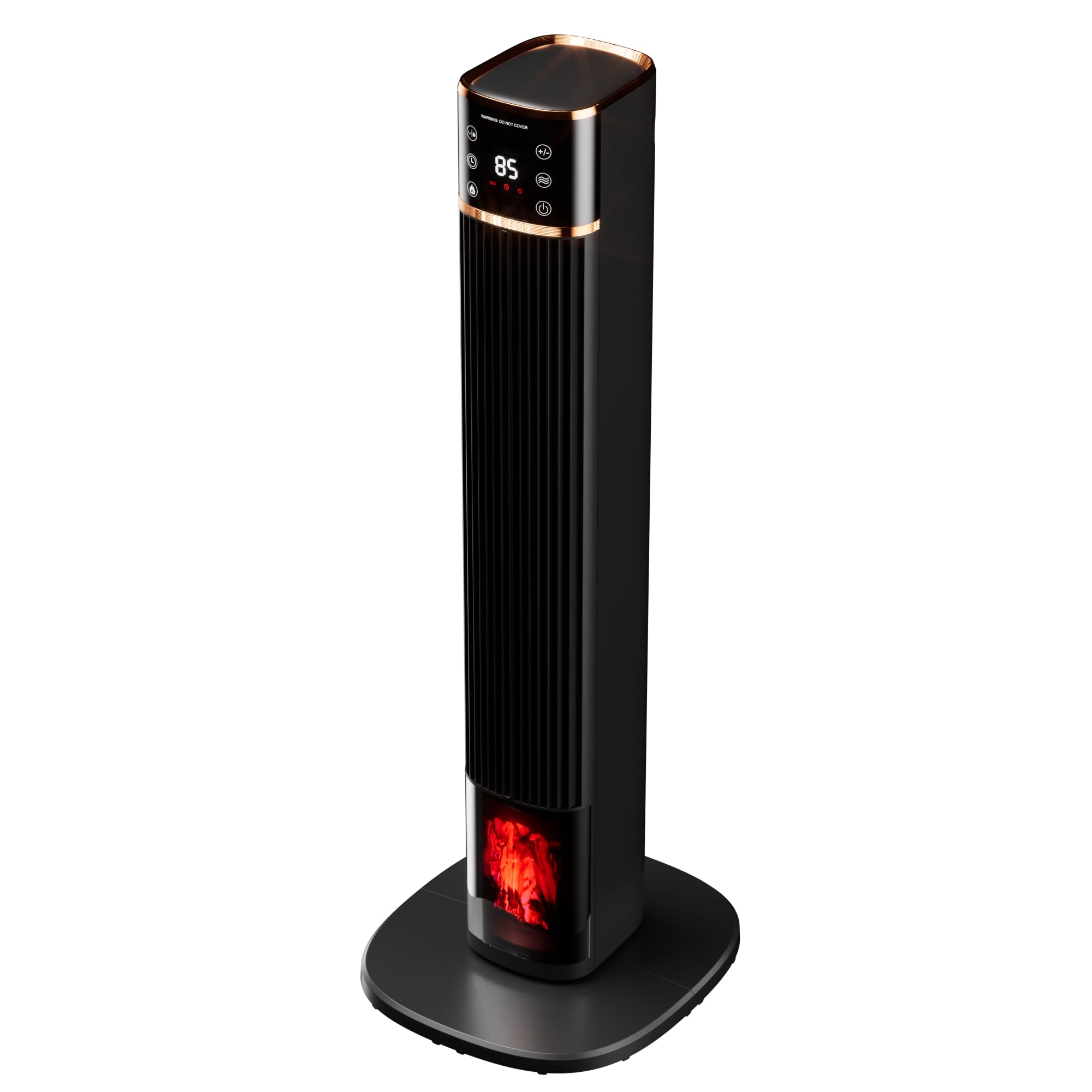 Uthfy Space Heaters for Indoor Use, Large PTC Ceramic Heaters with 3D Flame, 1500W Electric Heater with Thermostat, 90 Oscillati
