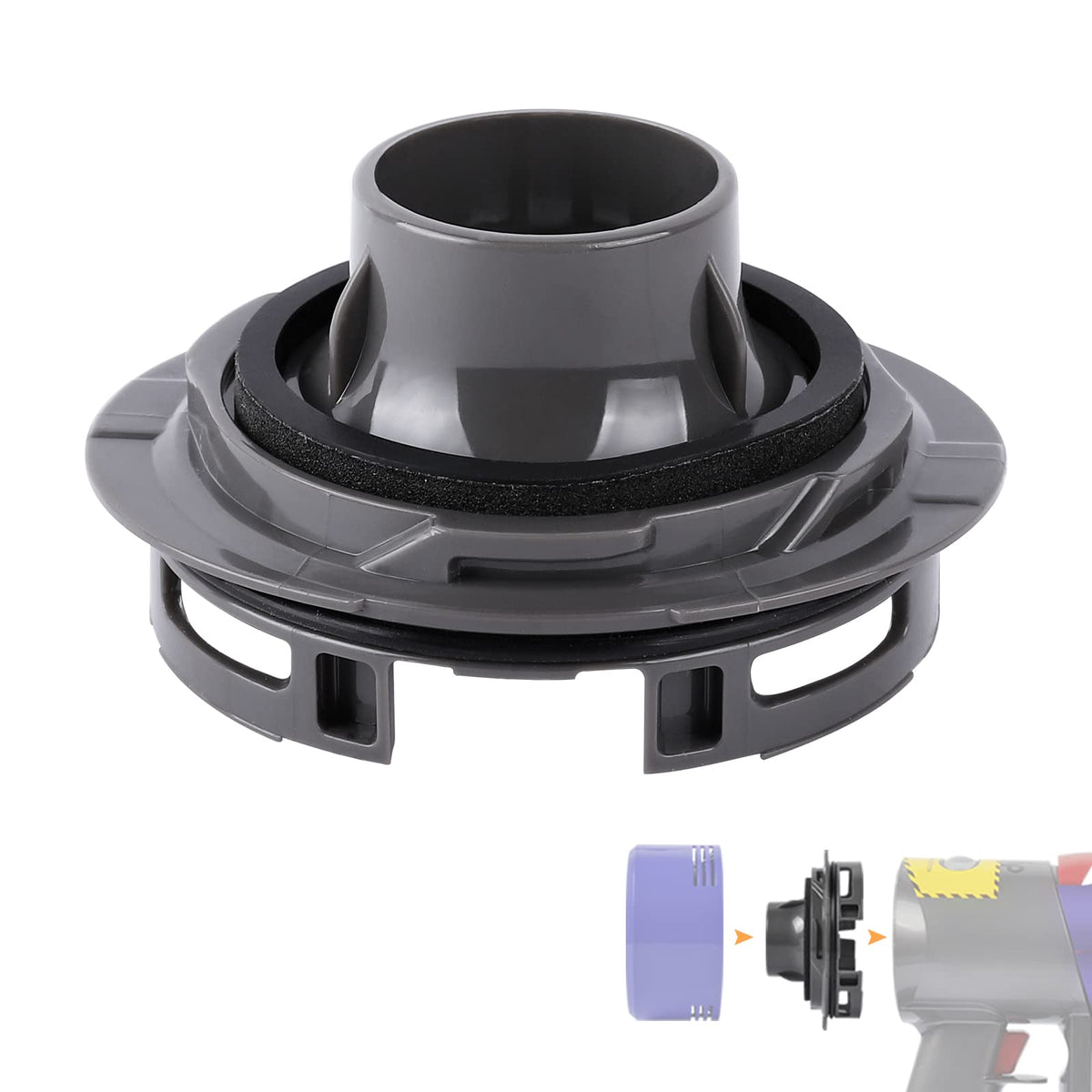 Keetidy Motor Rear Cover Replacement Compatible With Dyson V8 V7 Motorhead Car+Boat Trigger Cord Free Animal Cordless Stick Vacu