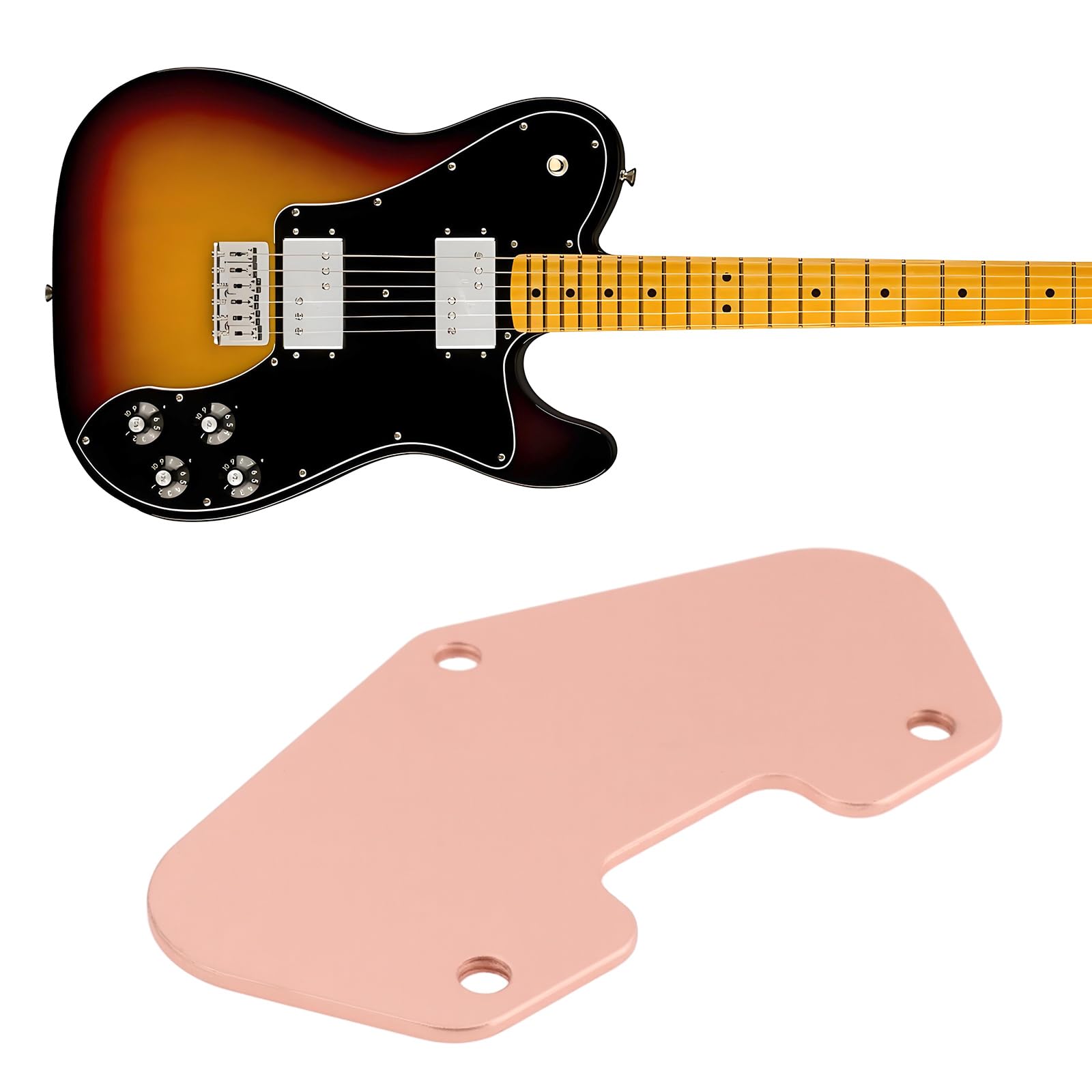 Briny River 2Pcs Electric Guitar Pickup Base Bridge Pickup Base Plate Compatible With Telecaster 72X38X42.5Mm
