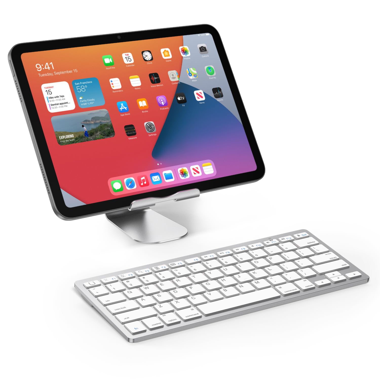 Omoton Bluetooth Keyboard For Ipad 10Th Generation, Ipad 10.2 (9Th/8Th/7Th), Ipad Pro 13/12.9/11 Inch, Ipad Air 13/11 Inch, Ipad Air 5Th/4Th Gen, Ipad Mini And More Bluetooth Enabled Devices, White