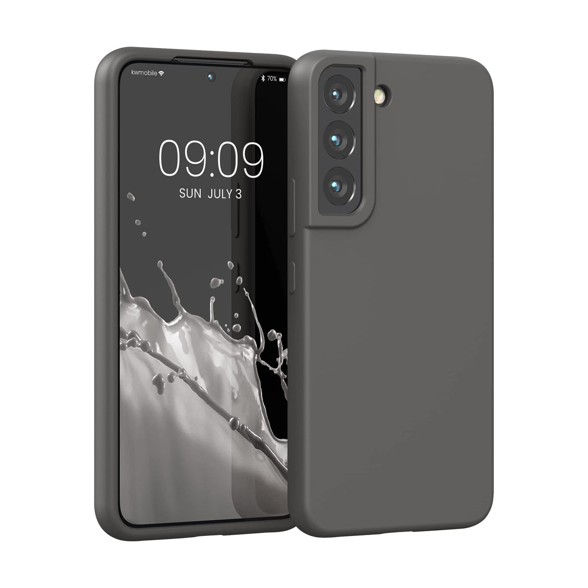 Kwmobile Case Compatible With Samsung Galaxy S22 Case   Tpu Silicone Phone Cover With Soft Finish   Black Matte