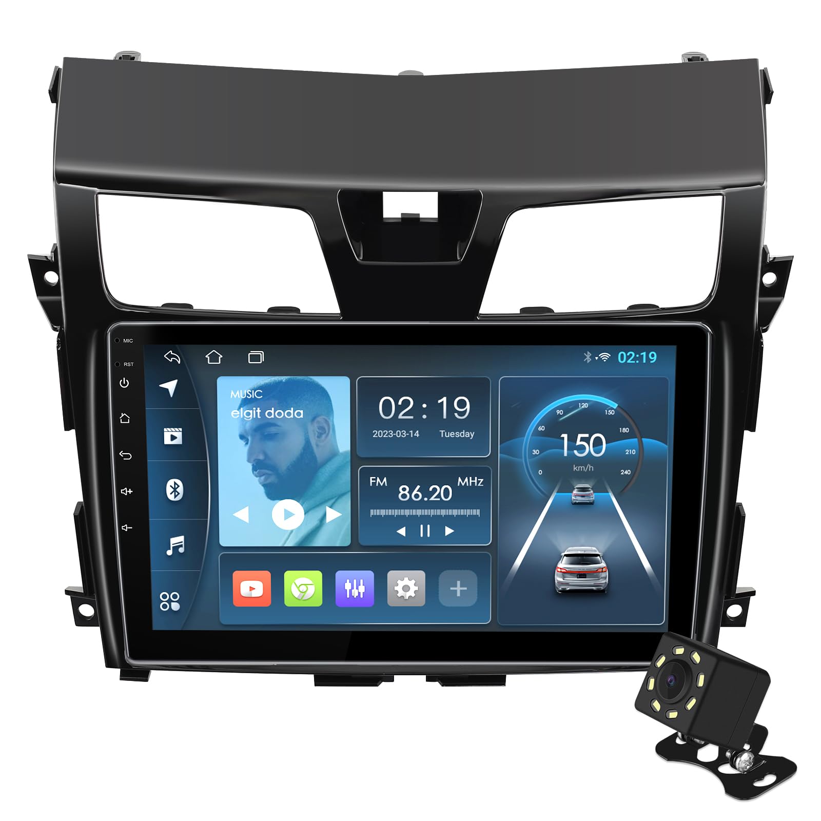 10.1 Inches Android 10 Double Din Car Stereo For Nissan Altima 2013 2015 Ips Touchscreen Screen Car Radio With Carplay & Android