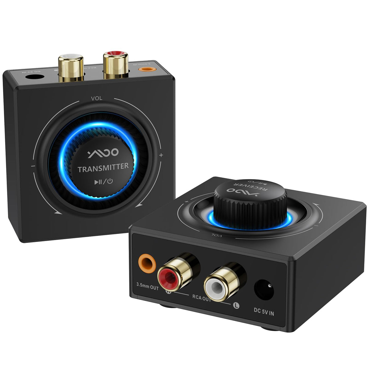 Ymoo 2.4Ghz Wireless Audio Transmitter And Receiver For Tv, 25Ms Low Latency, 200Ft Long Range, Wireless Audio Adapter Kit With 