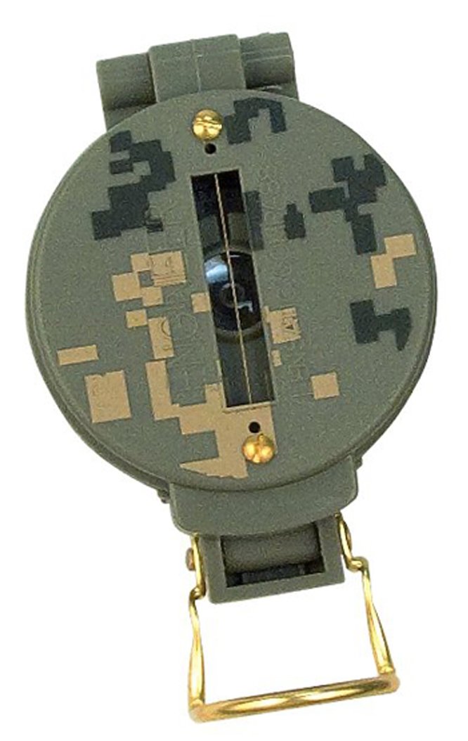 Rothco Lensatic Camo Compass, Plastic, Woodland Camo