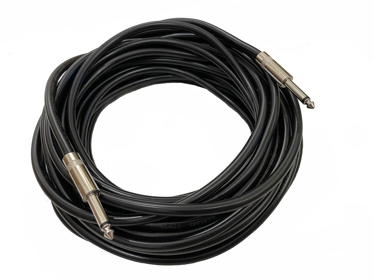 Heytones Professional 25 Feet 12 Gauge 1/4'' To 1/4'' Ts Speaker Cables   12Awg 25Ft Dj/Pa Speaker Cords Amp Audio Wires   2 Pac