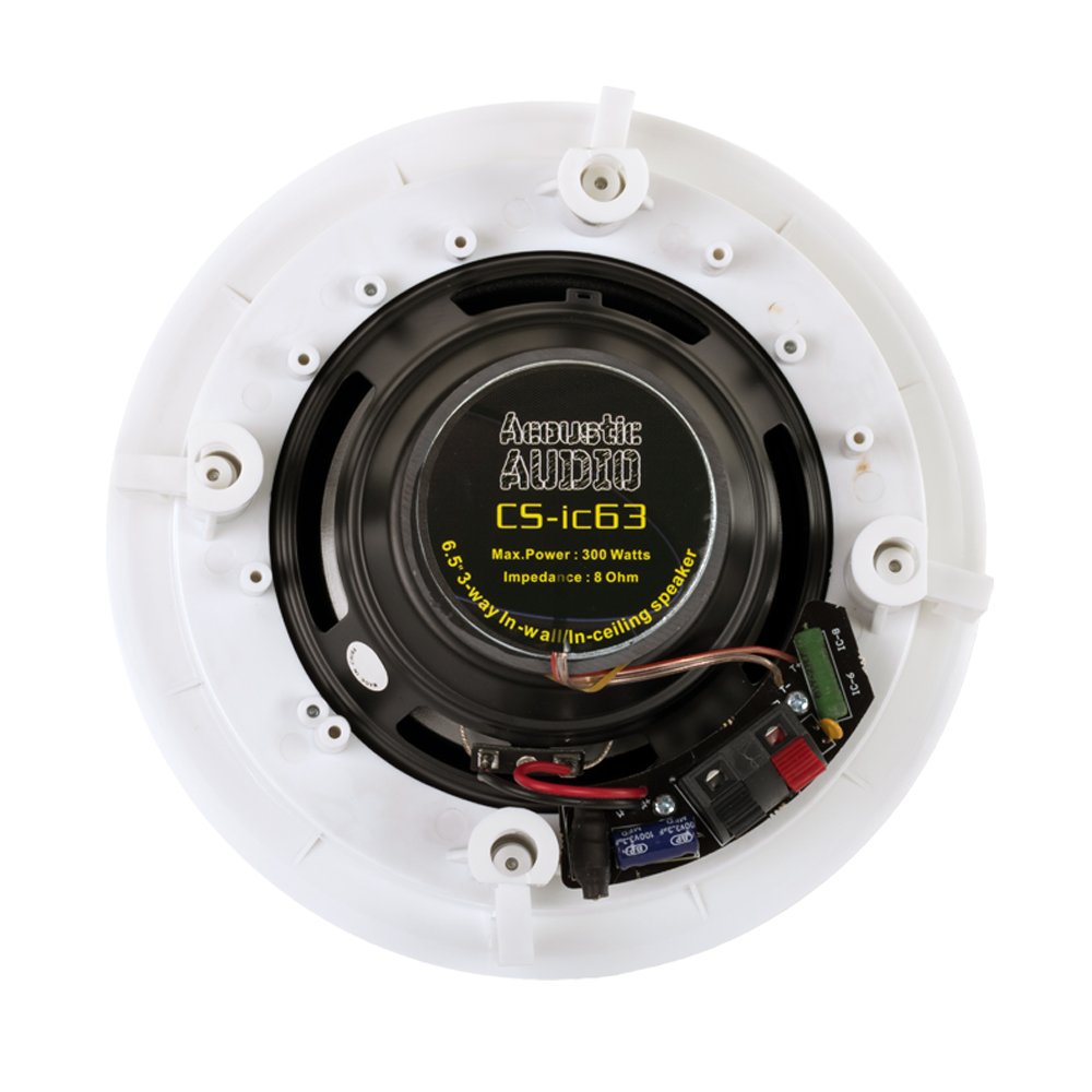 Acoustic Audio Cs Ic63 In Ceiling 6.5'' Home Theater 5 Speaker Set 3 Way 1500 Watt Cs Ic63 5S