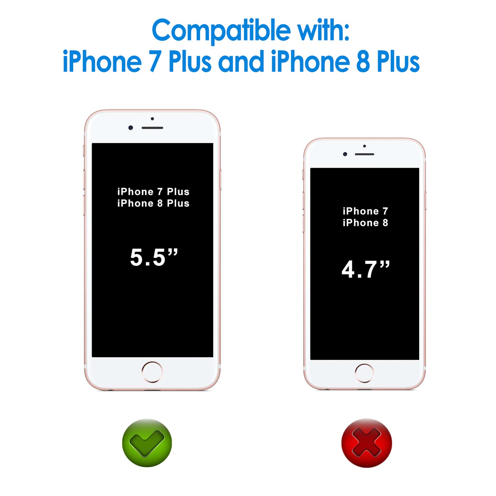 Jetech Screen Protector For Iphone 8 Plus And Iphone 7 Plus, 5.5 Inch, Tempered Glass Film, 2 Pack