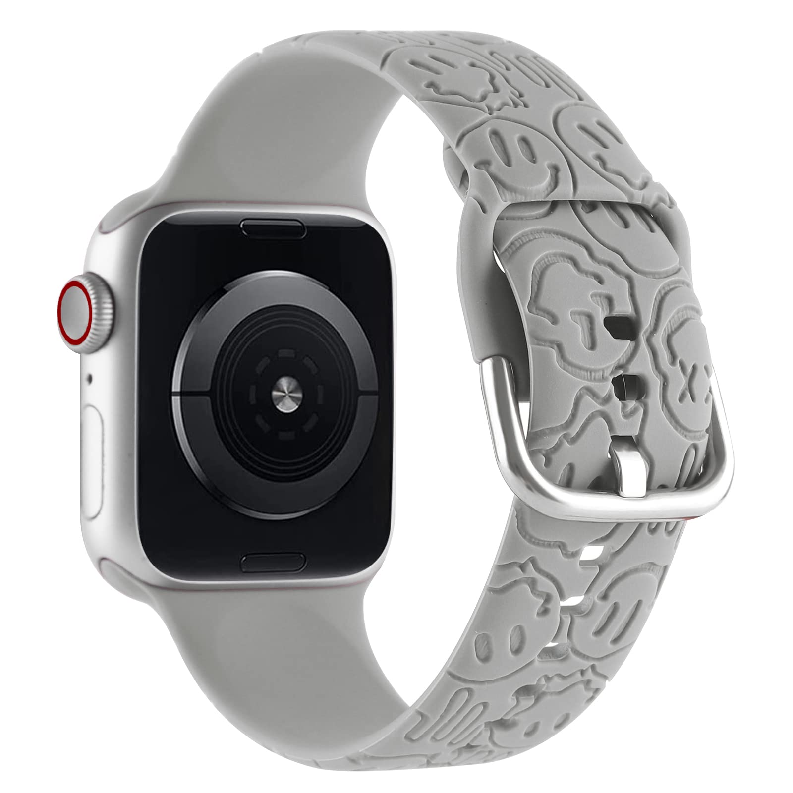 Halloween Floral Engraved Silicone Band Compatible With Apple Watch 38Mm 40Mm 41Mm For Women Men