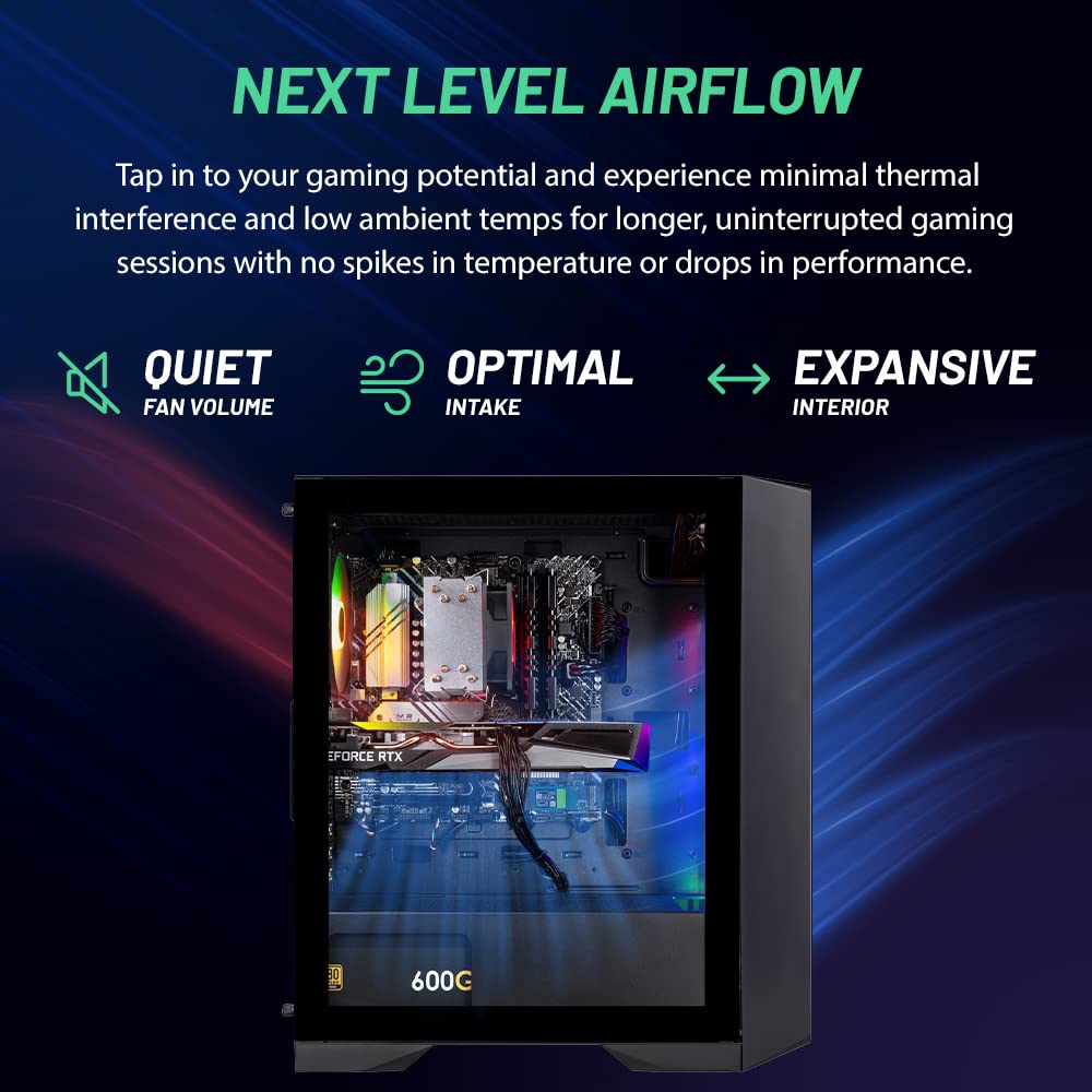 Skytech Nebula Gaming Pc Desktop, Ryzen 5 5600 3.5 Ghz (4.4Ghz Turbo Boost), Nvidia Rtx 3050 6Gb Gddr6, 1Tb Ssd, 16Gb Ddr4 Ram 3