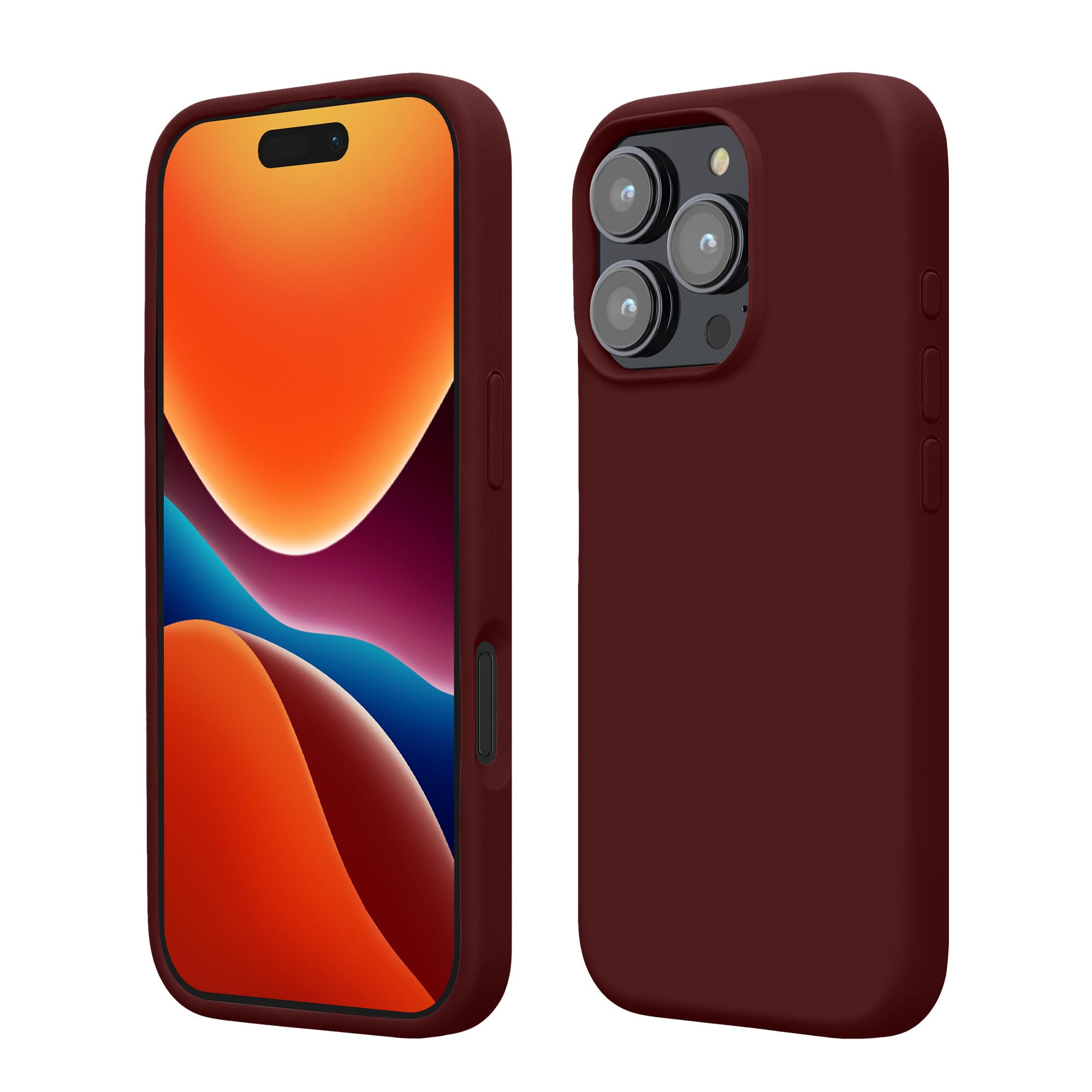 kwmobile Case Compatible with Apple iPhone 16 Pro Case - TPU Silicone Phone Cover with Soft Finish - Bordeaux Violet