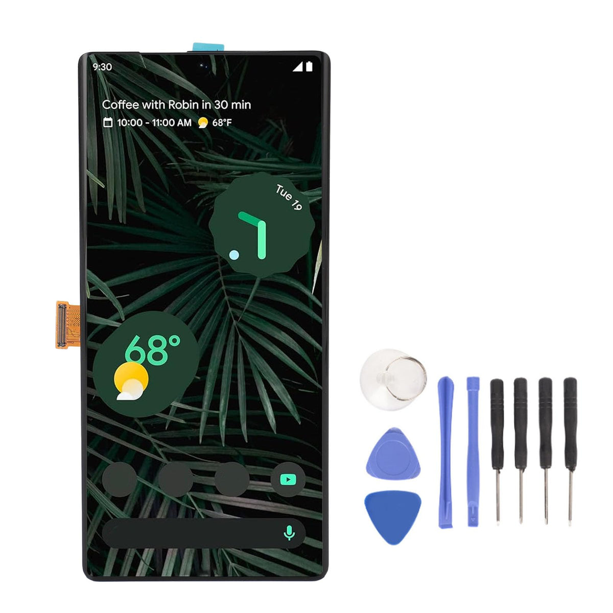 Screen Replacement Kit Touch Display Digitizer Frame Assembly With Fingerprint Sensor And Repair Tool, Phone Screen Replacement 