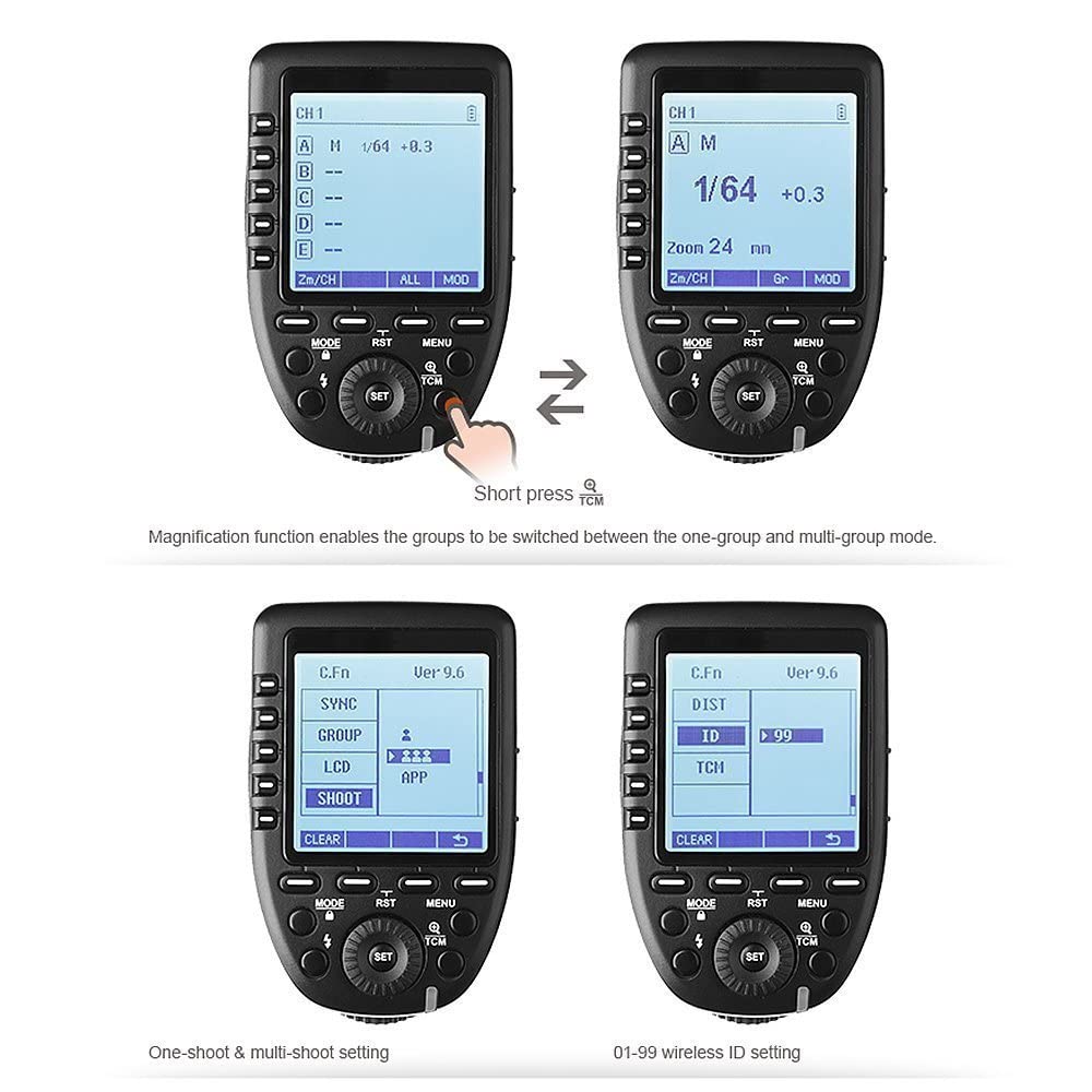 Godox Xpro C E Ttl Wireless Flash Trigger Transmitter For Canon Eos Hss 1/8000S Ttl Convert Manual Function Large Lcd Screen Sla