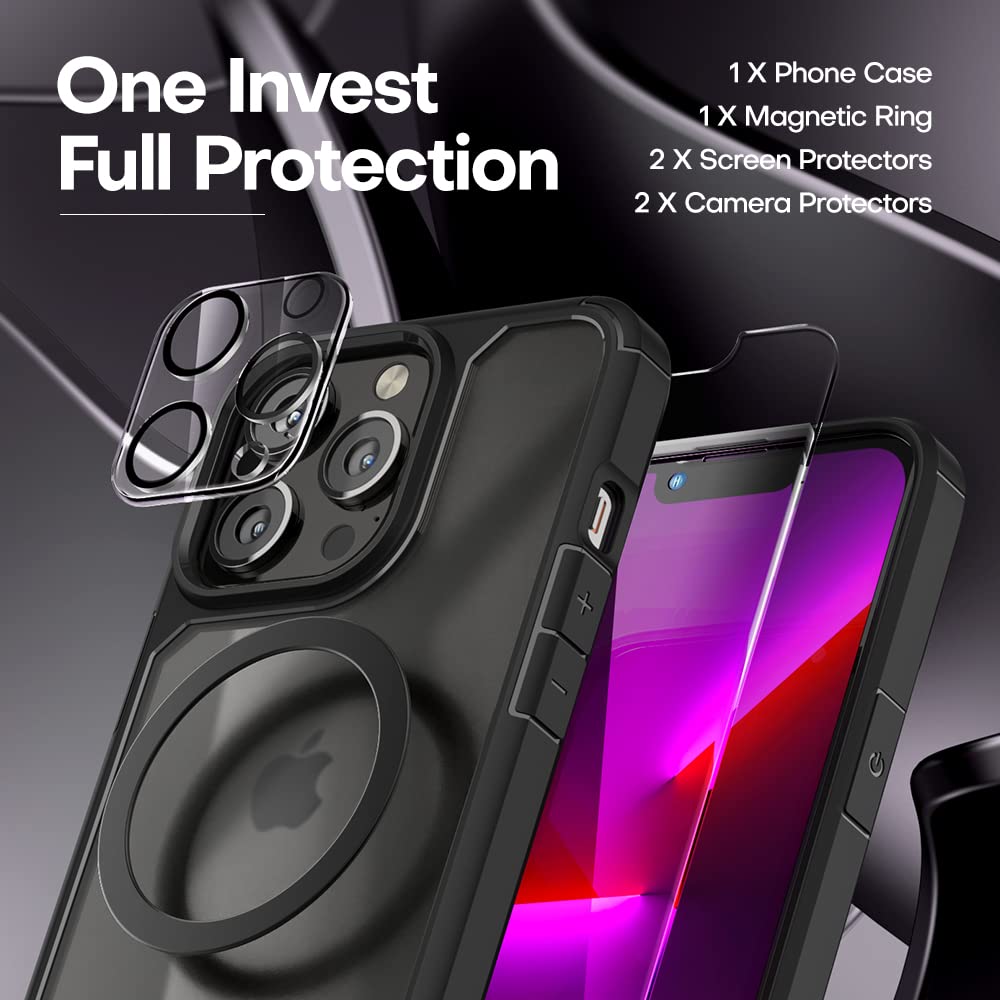 Tauri For Iphone 13 Pro Max Case, [Not Yellowing] [Military Grade Drop Protection] Shockproof Phone Lanyard Case For Iphone 13 P