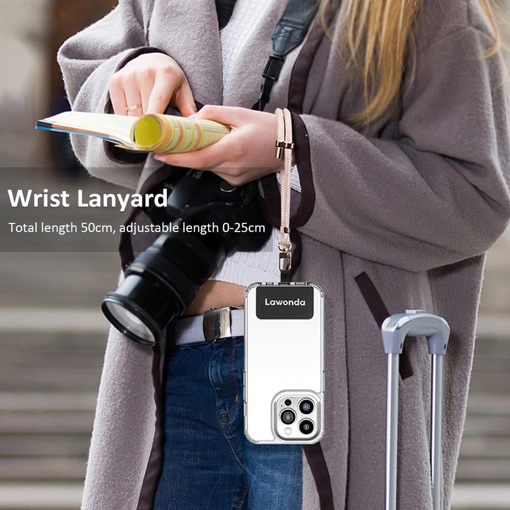 Lawonda 2 Pads Phone Lanyard Adjustable Crossbody Cell Phone Strap Universal Phone Wrist Lanyard 2Pcs Phone Patch Tether Tab