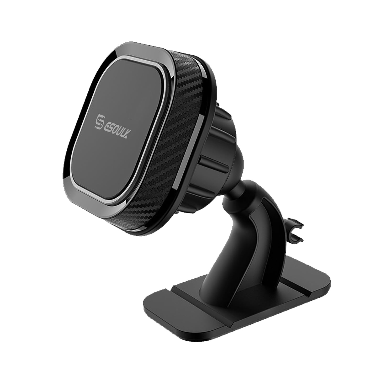 Esoulk Magnetic Car Phone Holder - Stick-On Dashboard Mount With Strong 3M Adhesive, 360 Rotation, Secure Grip, Universal Compat