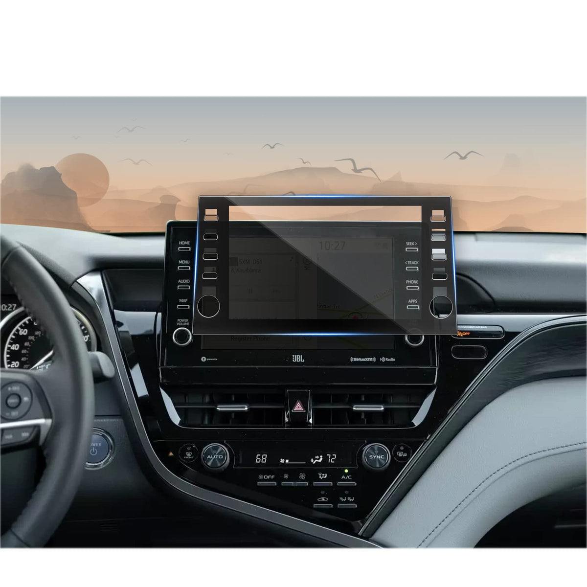 Cdefg For 2024 Toyota Camry Screen Protector Touchscreen Cover For Toyota Camry 2024 2023 2022 2021 Xse/Xle/Hybrid Xse/Hybrid Xle Accessories 9' Tempered Glass