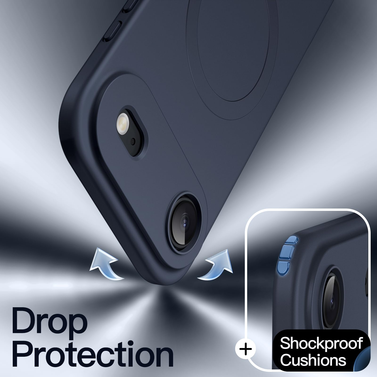 Jetech Magnetic Slim Case For Iphone 17 Air Compatible With Magsafe, Camera Lens Full Protection, Soft Tpu Thin Protective Phone