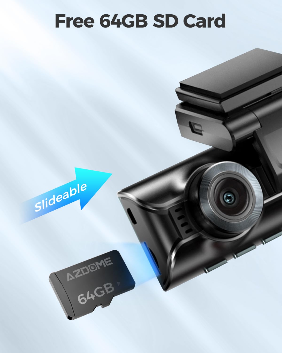 Azdome M550 Pro 4K Dash Cam Front And Rear, Free 64Gb Card, 5Ghz Wi Fi Gps Car Camera, 3.18'' Ips Screen Dashcam, App Control 15