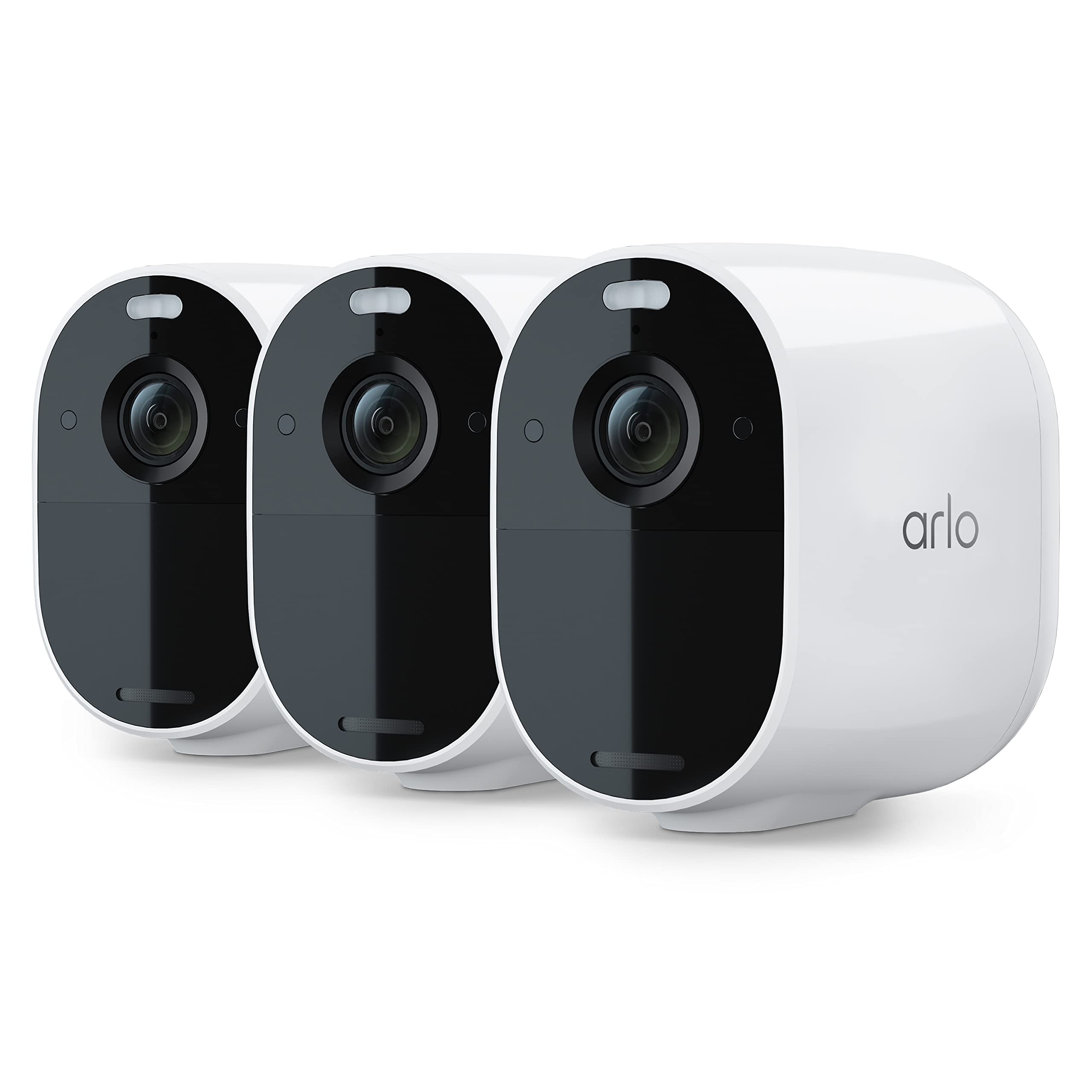 Arlo Essential Spotlight Camera - 3 Pack - Wireless Security, 1080p Video, Color Night Vision, 2 Way Audio, Wire-Free, Direct to
