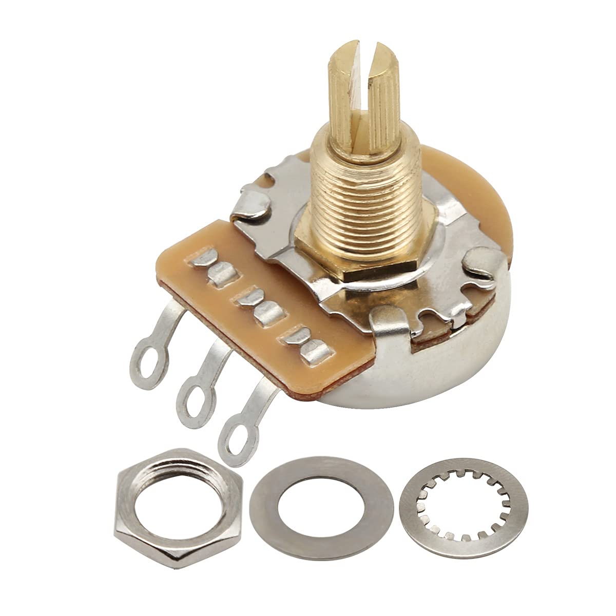 Fleor 500K Audio Pots 19Mm Long Split Shaft Guitar Potentiometer, Pack Of 2