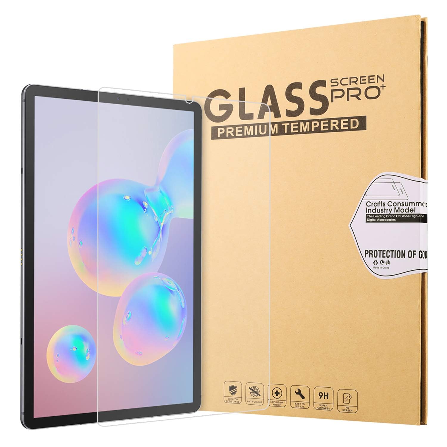 Gylint Screen Protector Glass For Samsung Galaxy Tab S6 Lite 10.4 Inch 2024/2022/2020   Tempered Glass 9H Hardness Scratch Resis