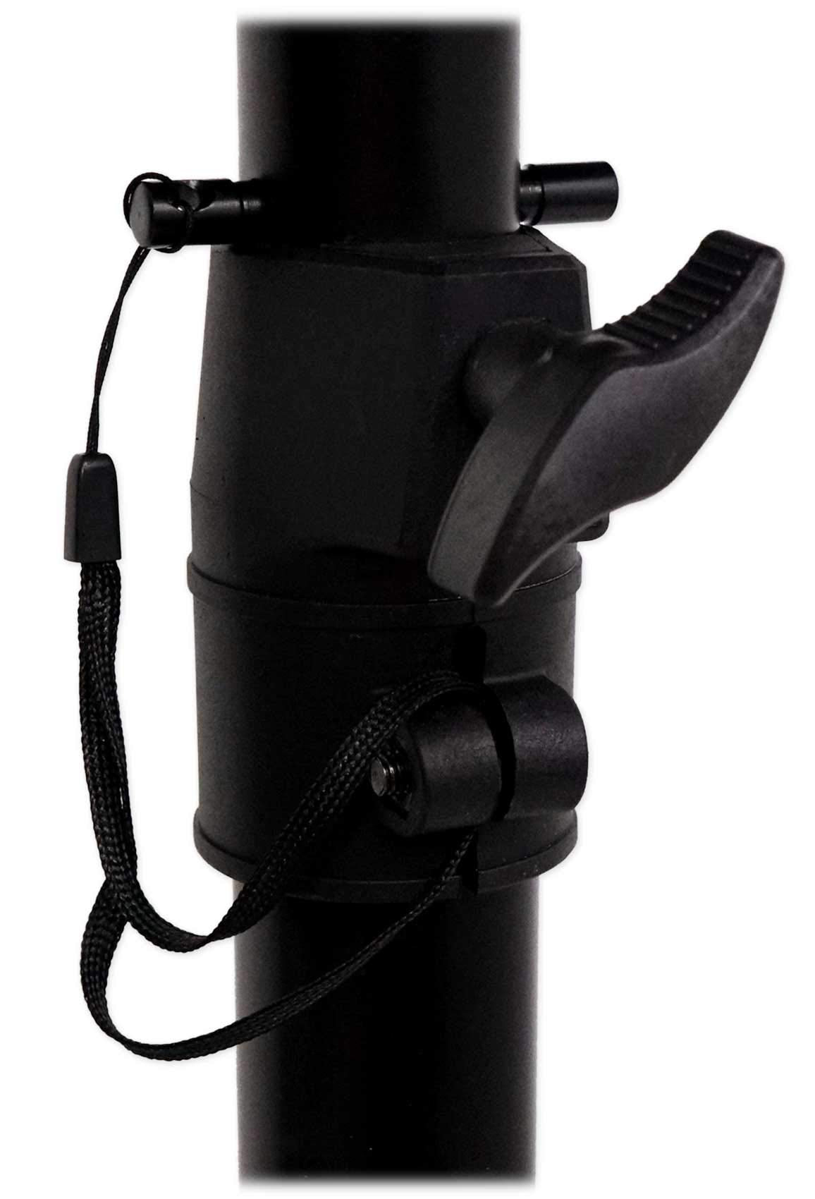 Rockville Rvsm1 Pair Of Near-Field Studio Monitor Stands, Adjustable Height 33-45In, Heavy-Duty Steel, Eva Foam Padding, Vibrati