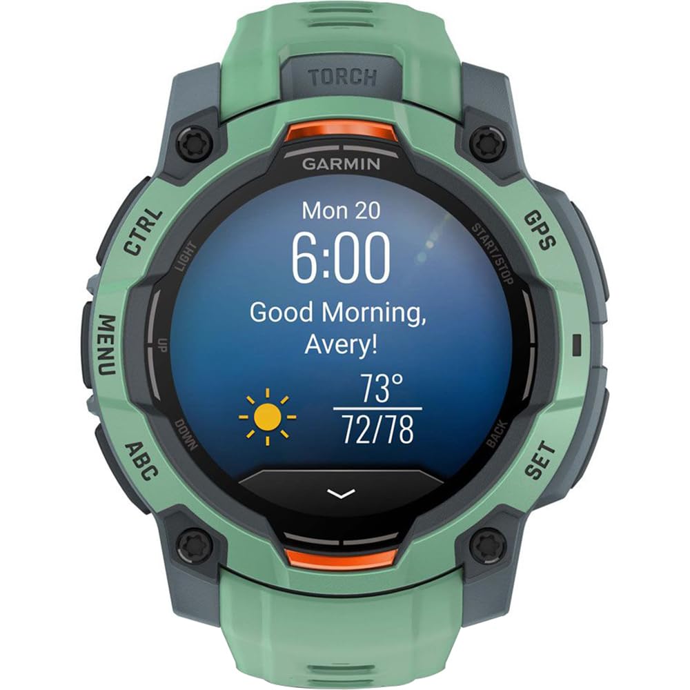 Garmin Instinct 3-45 Mm Outdoor Gps Smartwatch, Amoled, Neo Tropic W/Neo Tropic Band 010-02936-01 Bundle With 2 Yr Cps Enhanced