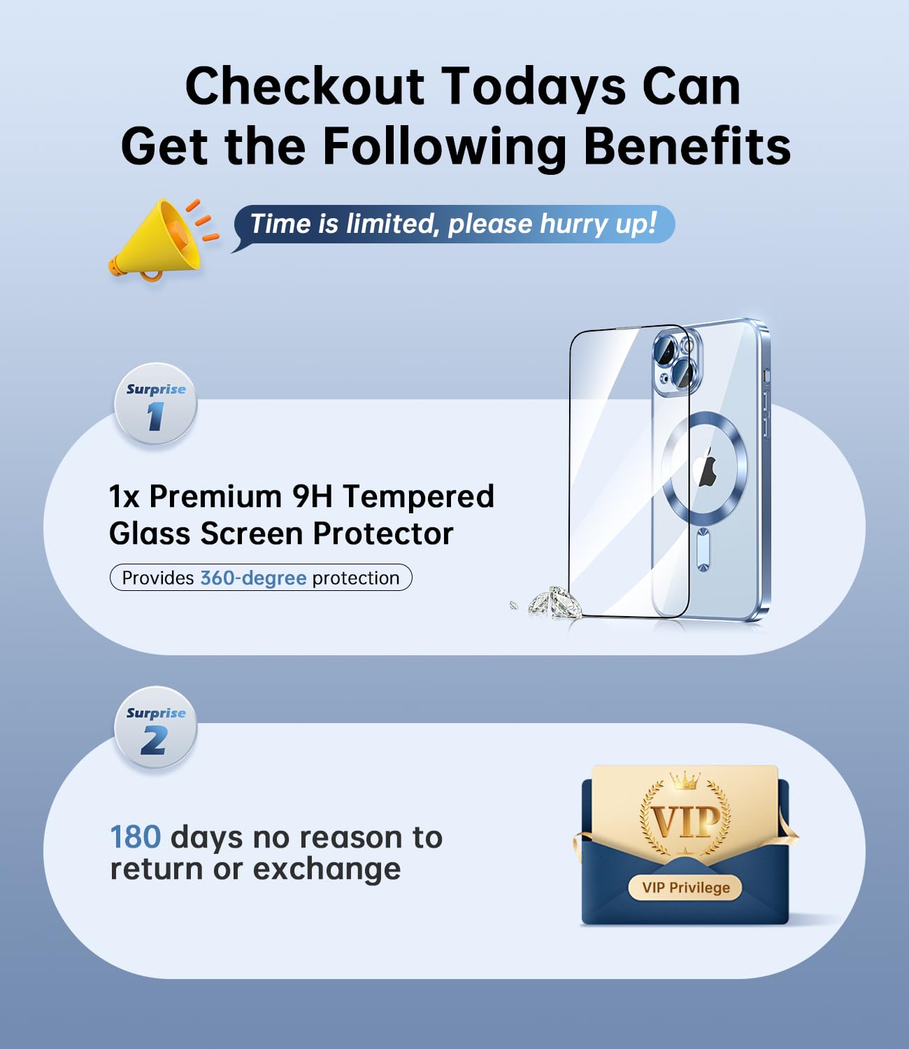 Waldeng For Iphone 14 Case With Integrated Camera Lens Protector, [Compatible With Magsafe] [Original Iphone Exterior], Crystal