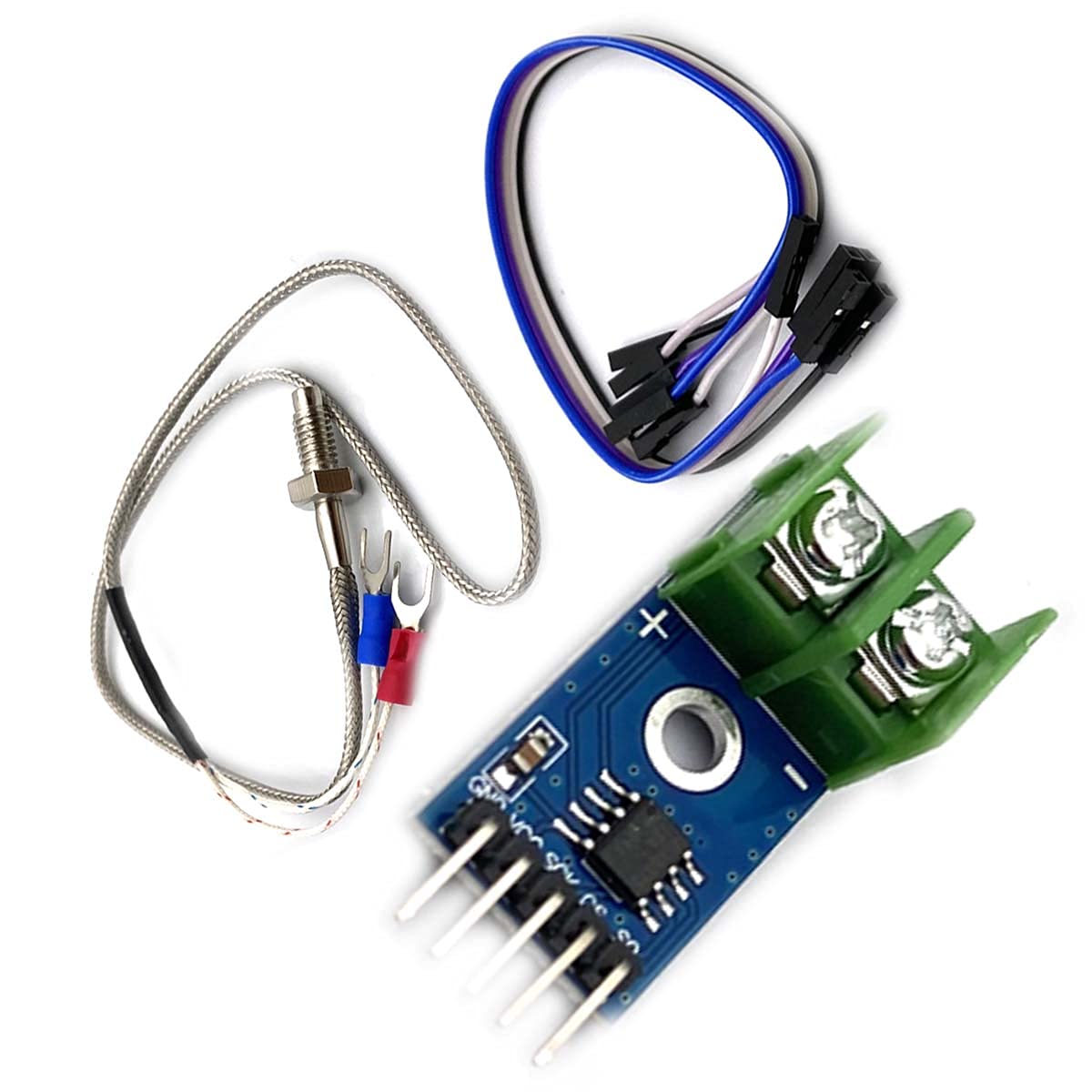 Kiro&Seeu Dc 3 5V Max6675 Module + K Type Thermocouple Temperature Sensor Thermocouple Sensor Set M6 Screw Compatible With Ardui
