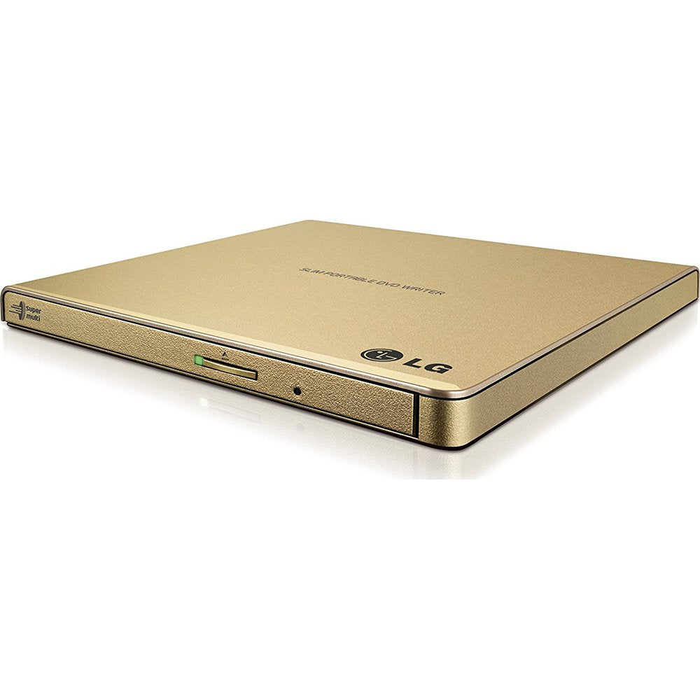 Lg Electronics 8X Usb 2.0 Super Multi Ultra Slim Portable Dvd+/ Rw External Drive With M Disc Support, Retail (Gold) Gp65Ng60