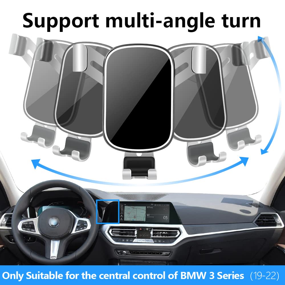 Lunqin Car Phone Holder For 2019-2022 Bmw 3 Series Sedan 330I 330E M340I & 2021-2023 Bmw 4 Series 430I M440I & 2022-2024 Bmw 2 S