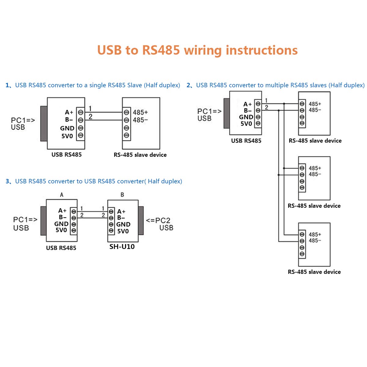 Dsd Tech Sh U11G Isolated Usb To Rs485 Adatper Built In Ftdi Chip