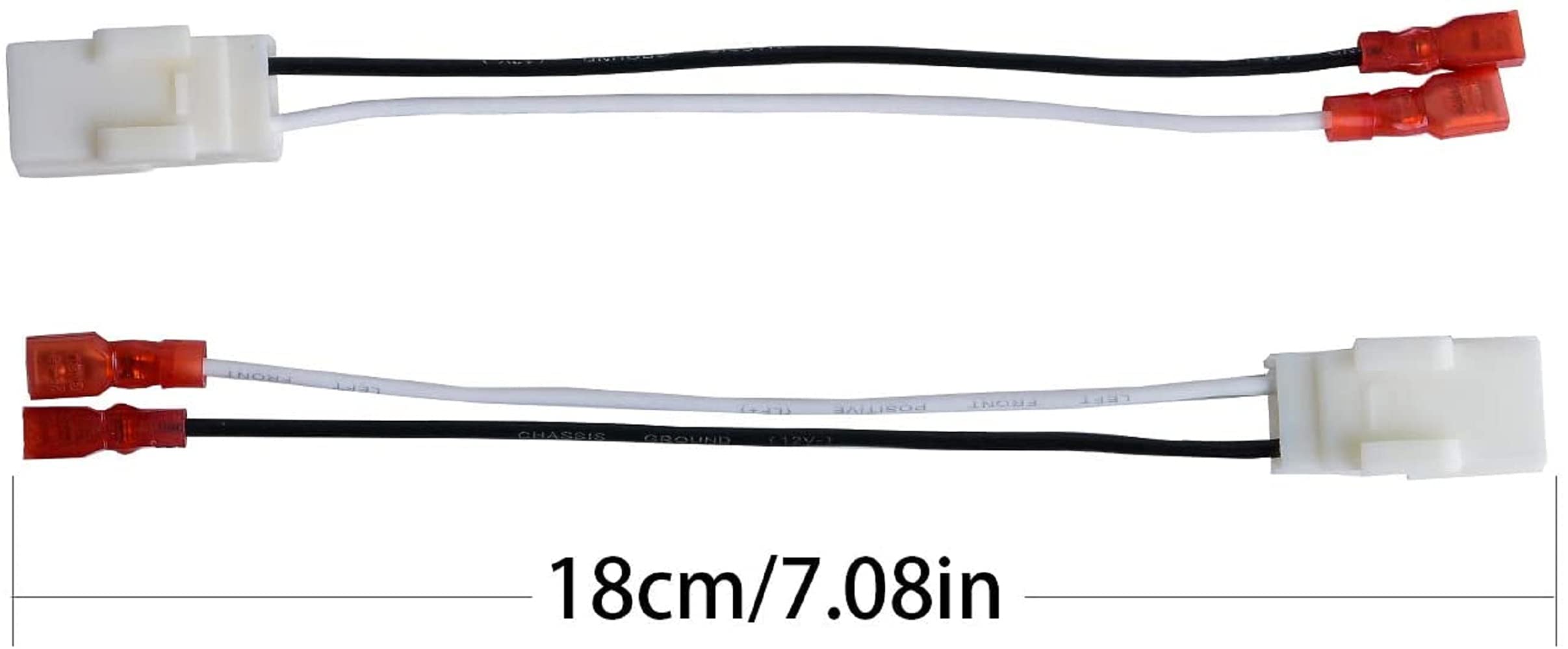Qttech 72 6514 4 Pack Wire Cable Wiring Harness For Jeep Chrysler Dodge Vehicles Speakers Adapter Connector Adaptor Plug