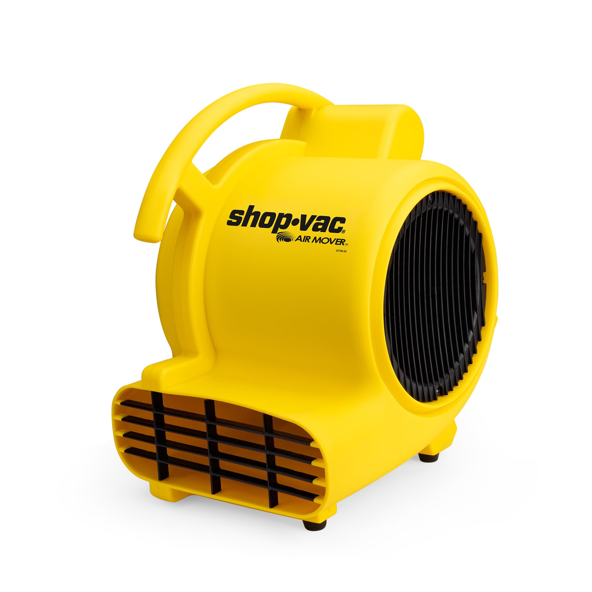 Shop-Vac 5430533 1000 CFM Floor Fan Heavy Duty, 3-Speed Air Mover with 3 Blowing Angles, Portable & Stackable Blower Fan, 10 Ft