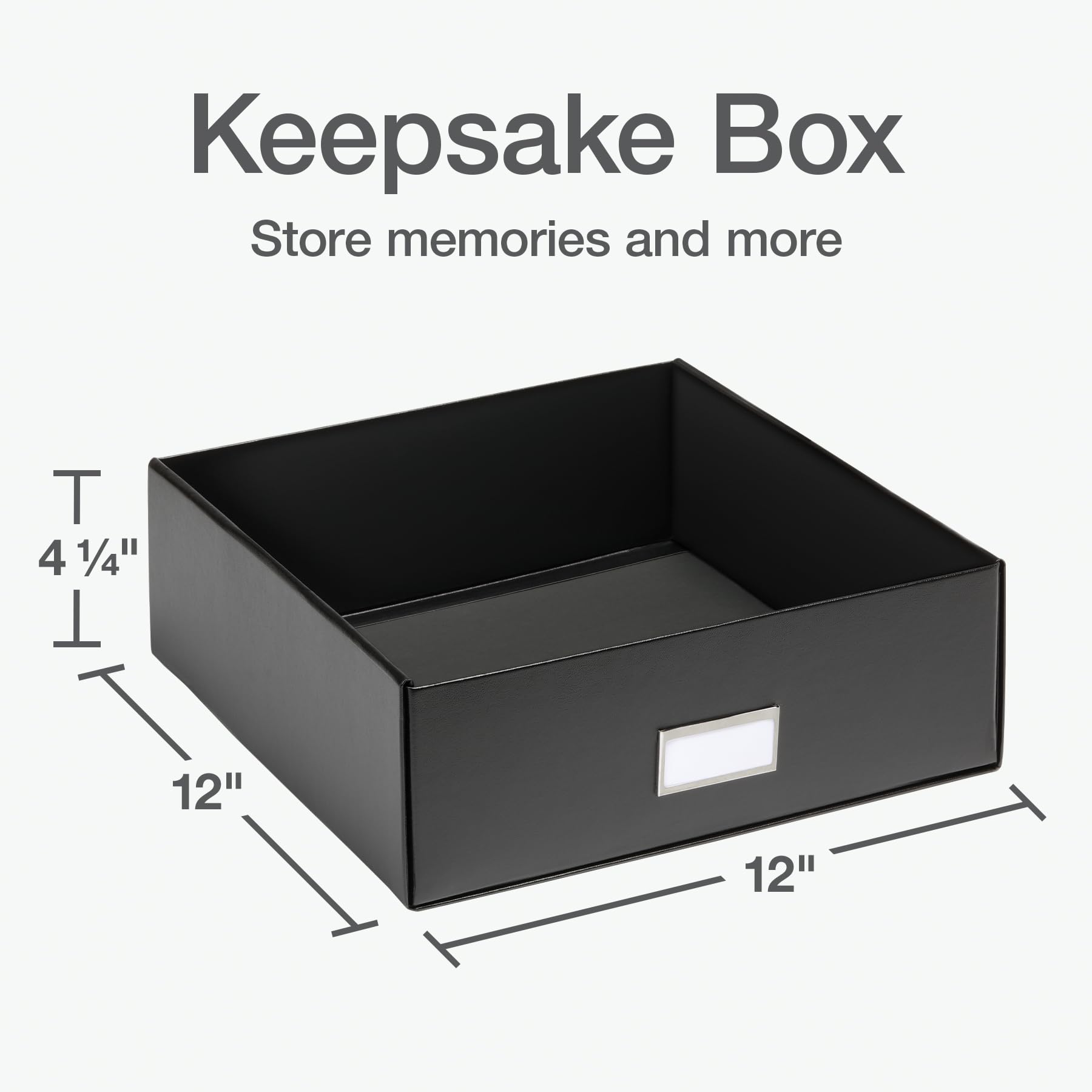 Oxford Keepsake Box, Protective Storage Box, Home And Office Organizer, Photo Storage Box, Souvenir Organizer, Medium, 12' X 12' X 4 1/4' (41788)